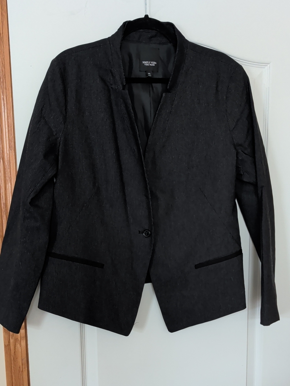 Simply Vera Vera Wang Black Women's Single-Button Blazer Tote1